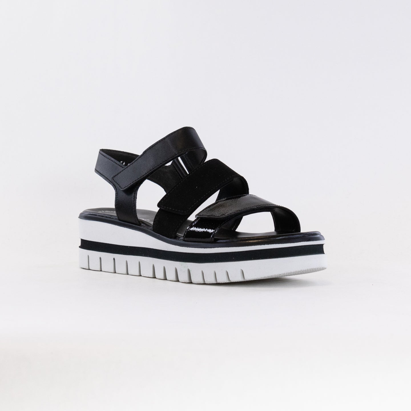 Gabor Women's Black Three-Strap Fashion Sandal - Model 44.620.27
