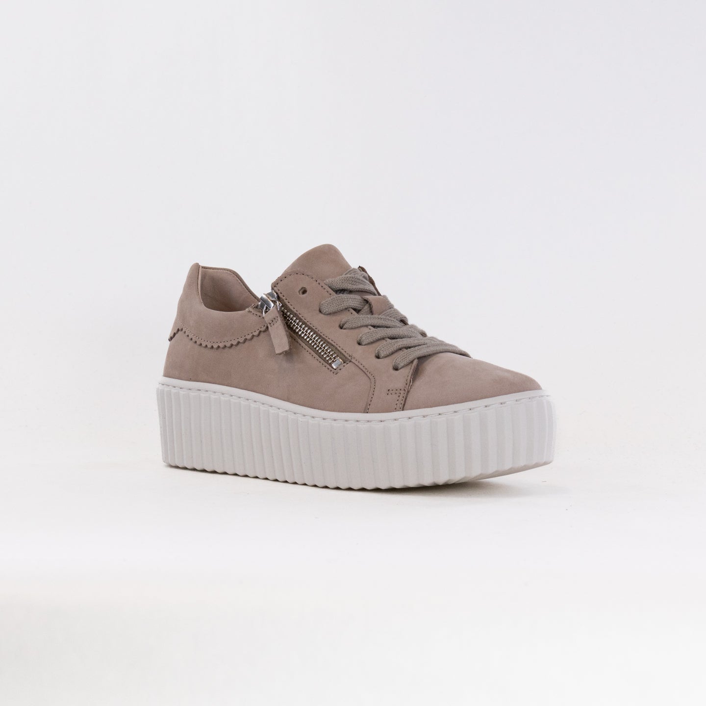 Gabor Women's Cream Platform Sneaker Model 43.200.21