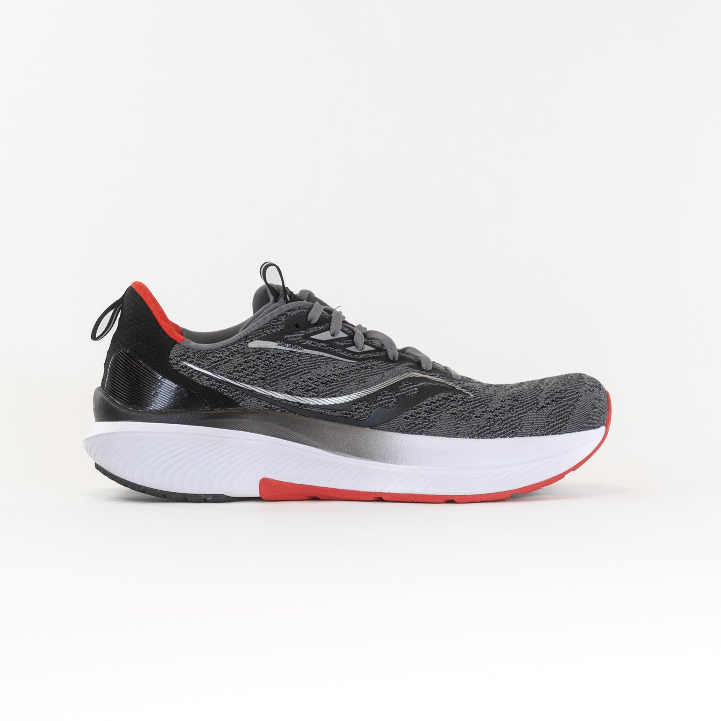 Saucony Men's Echelon 9 Running Shoes - Charcoal/Red Sky