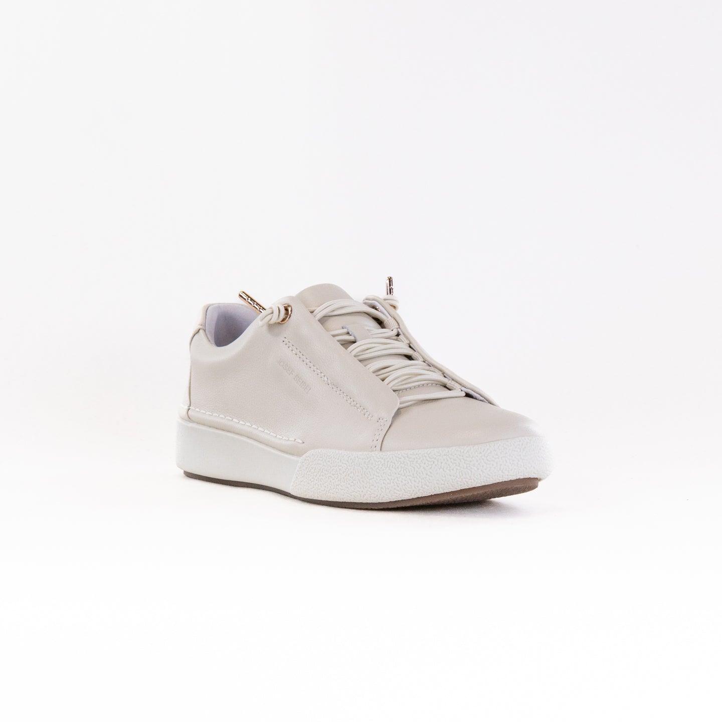 Josef Seibel Women's Claire 24 Cream Sneakers with Elastic Lacing