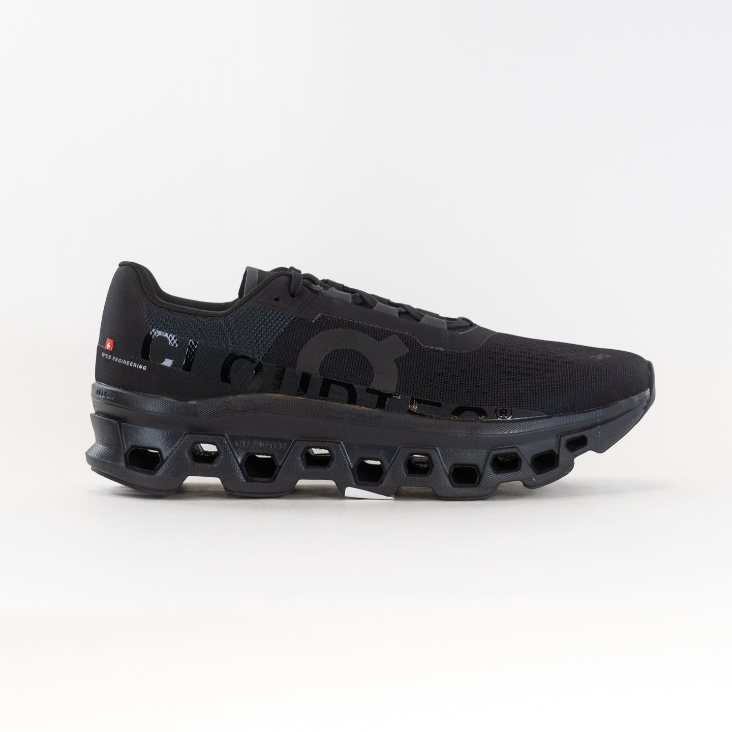 Men's On Cloudmonster Running Shoes - All Black Color