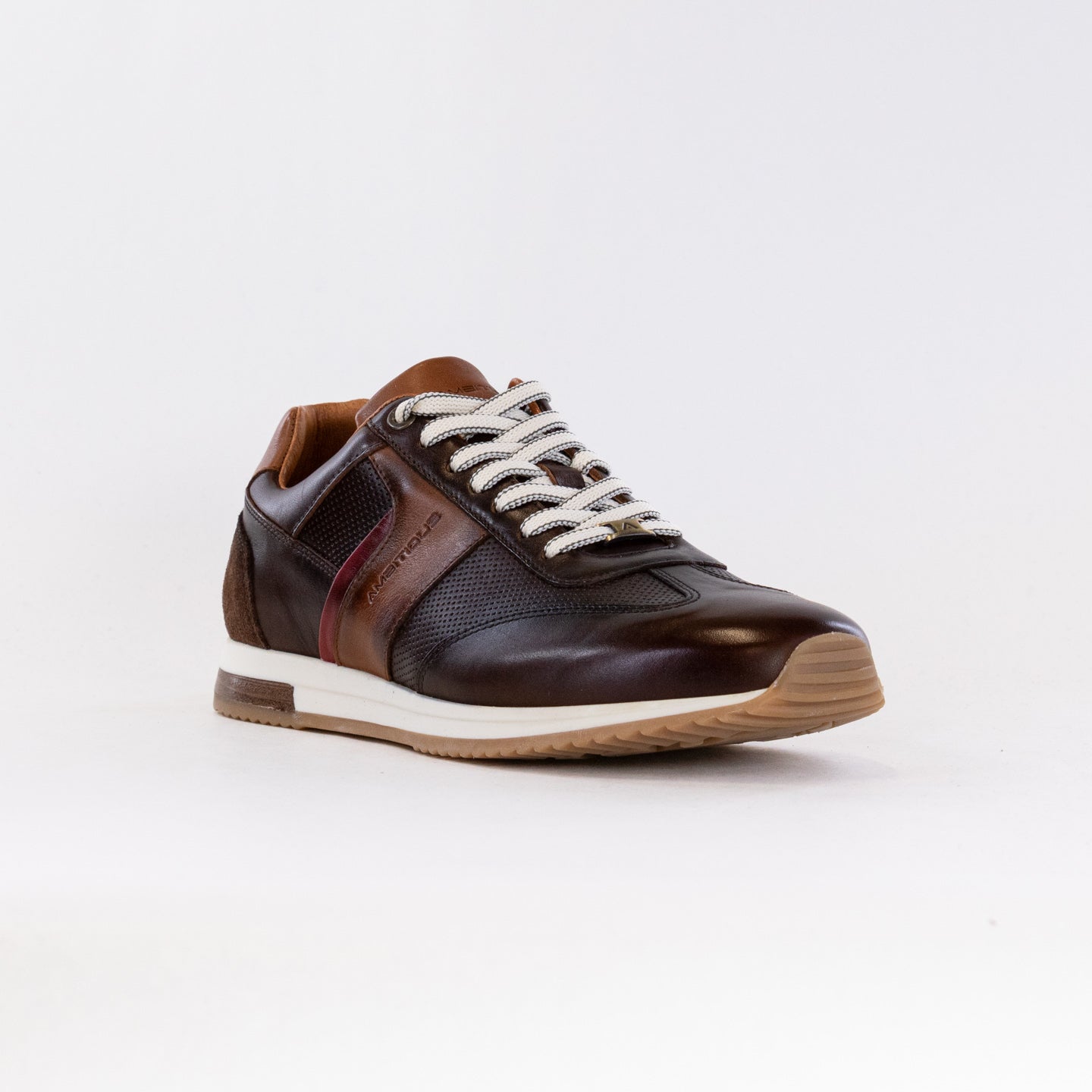 Men's Ambitious and Stylish Slow Classic Leather Sneakers by TD Moro in Dark Brown