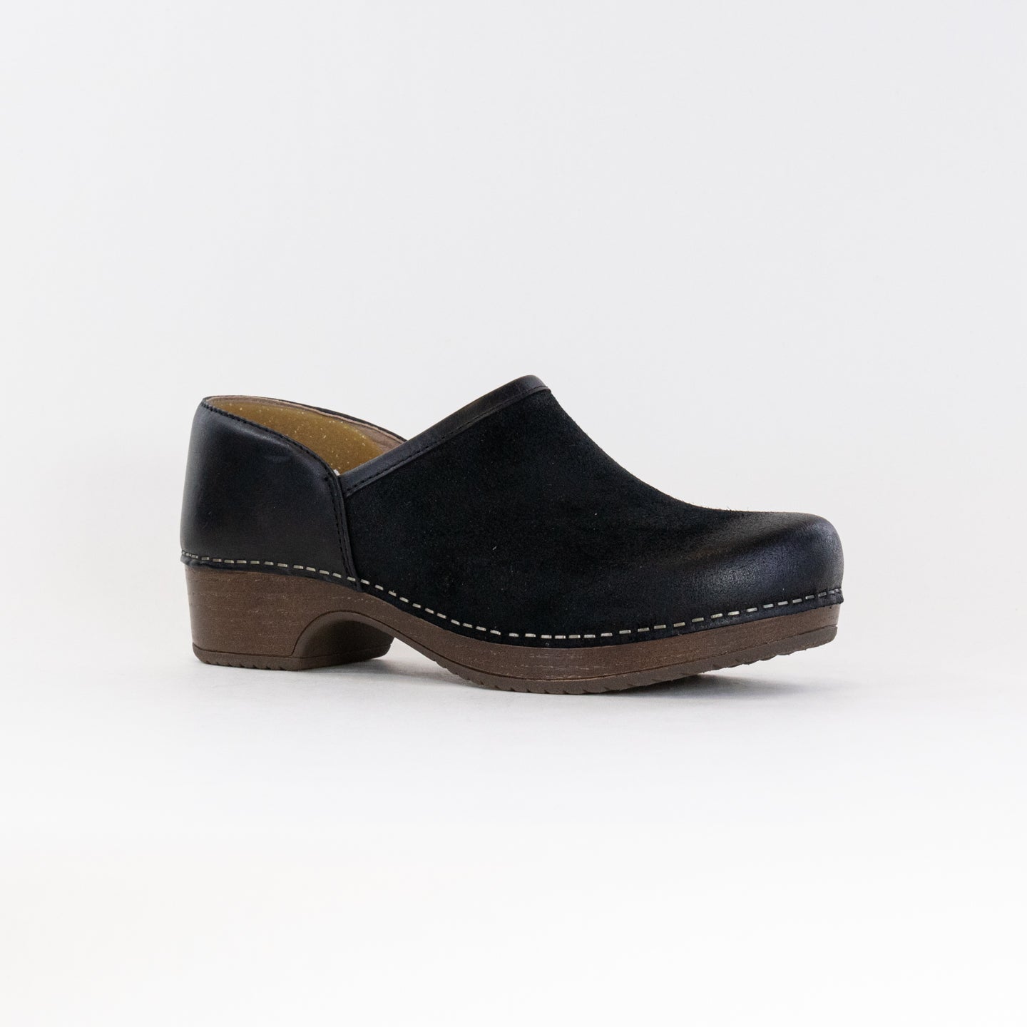 Dansko Women's Brenna Slip-On Shoes in Black Burnished Suede