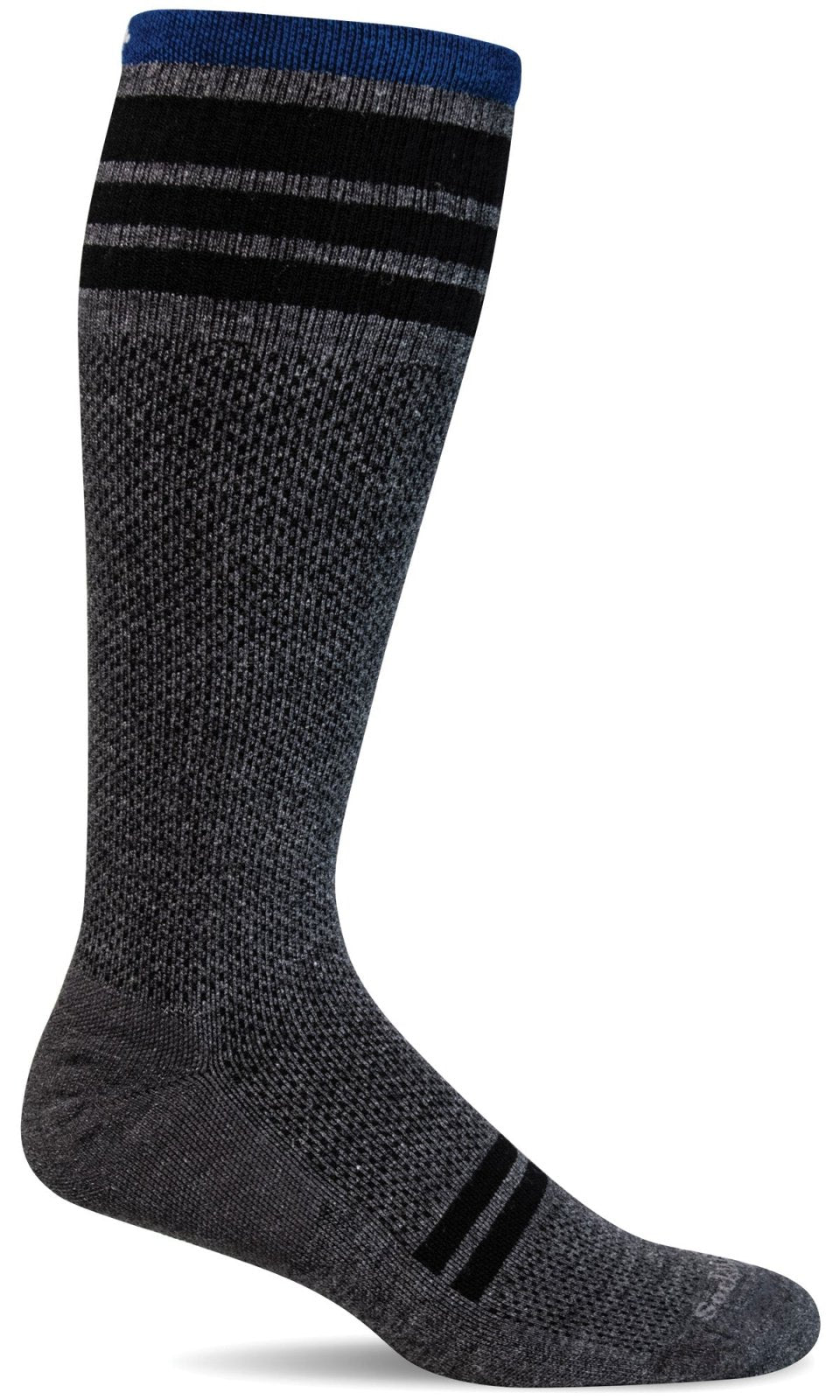 Sockwell Men's Speedway Firm Graduated Compression Socks in Charcoal Color
