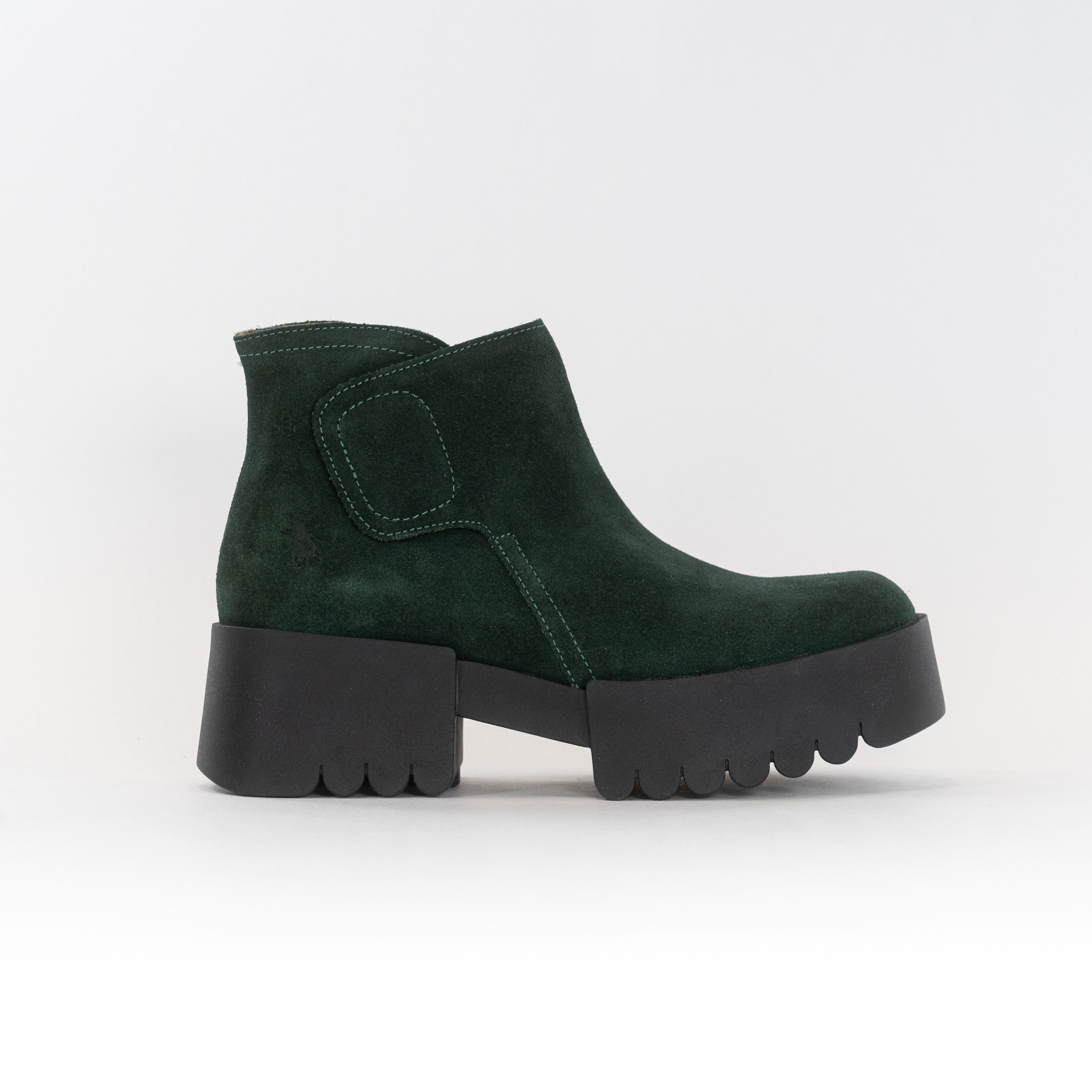 Fly London Endo006Fly Women's Fashionable Booties in Green Forest Color