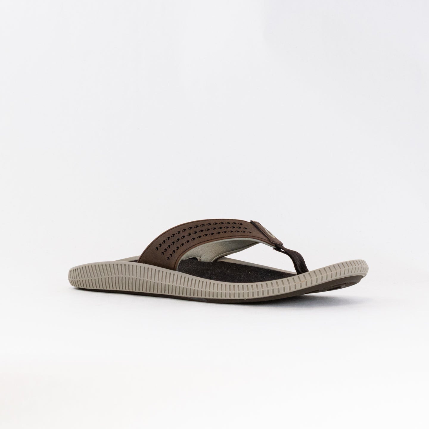 Olukai Men's Ulele Sandals in Dark Wood Color