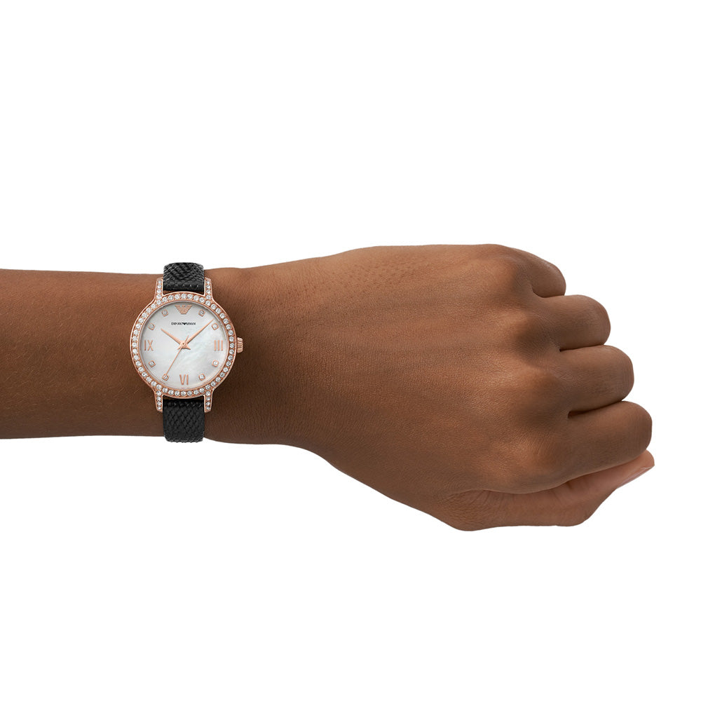 Emporio Armani Women's Cleo Stone Set Watch AR11485 with 32mm Case