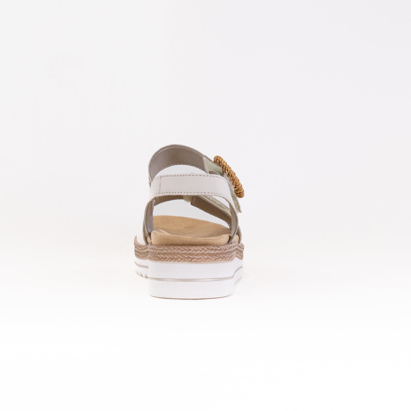 Beige Women's Remonte Jocelyn D0Q52 Smooth Leather Strap Sandals