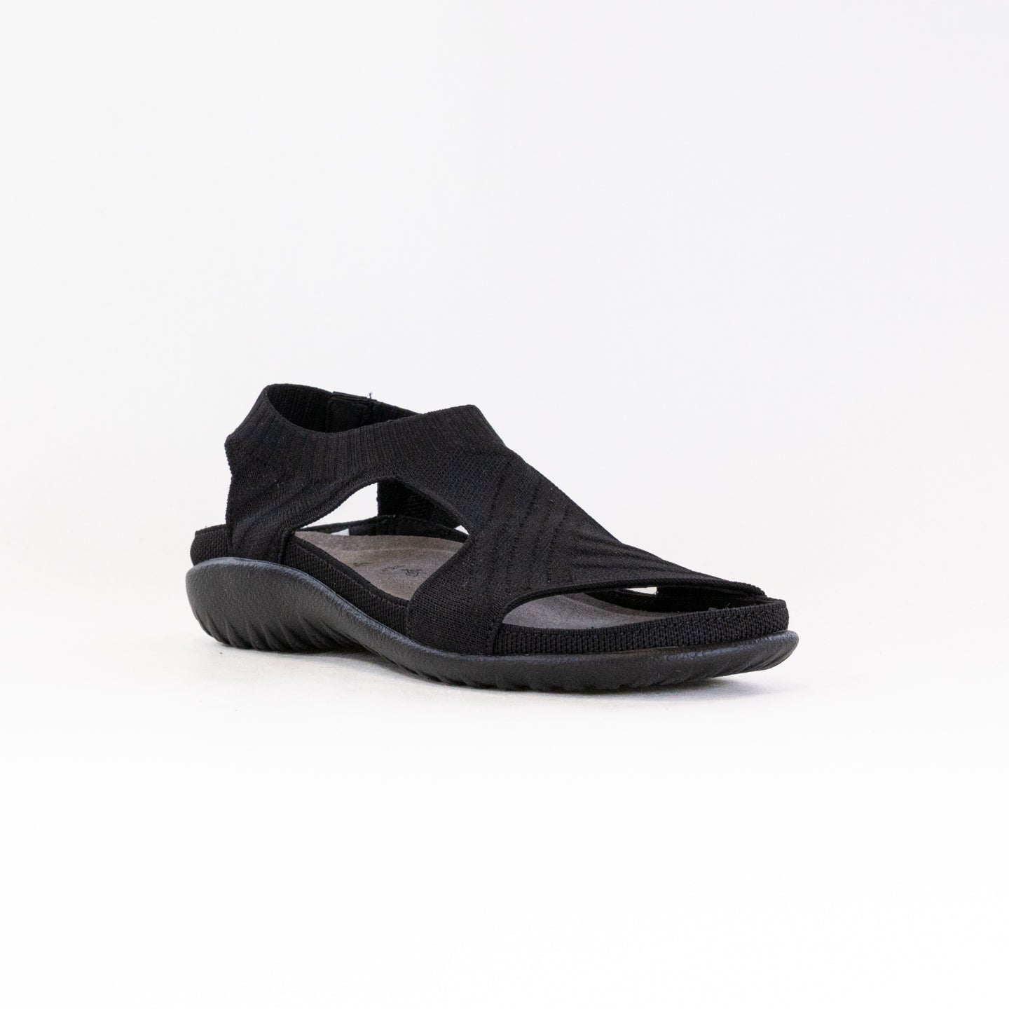 Naot Women's Black Knit Kawhia Slip-on Sustainable Sandals