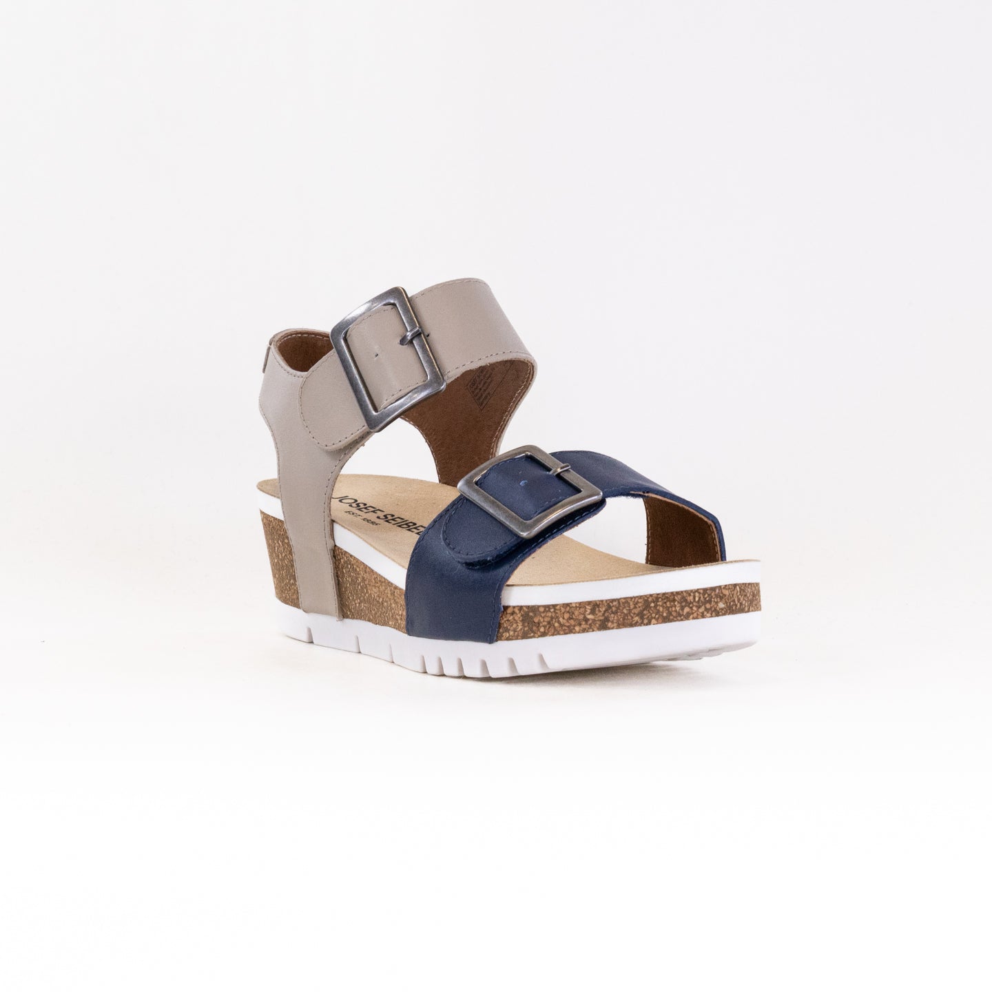 Josef Seibel Women's Quinn 02 Lightweight Wedge Sandals in Ocean/Creme
