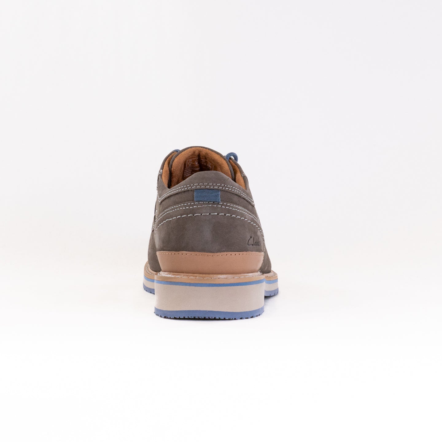 Men's Grey Nubuck Clarks Monahan Plain Toe Shoes - Comfort & Style