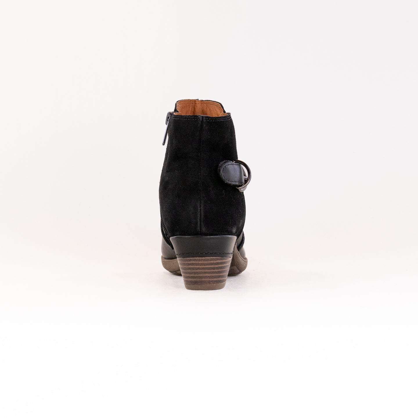 Women's Black Pikolinos Rotterdam Flexible Ankle Boots with Decorative Buckle