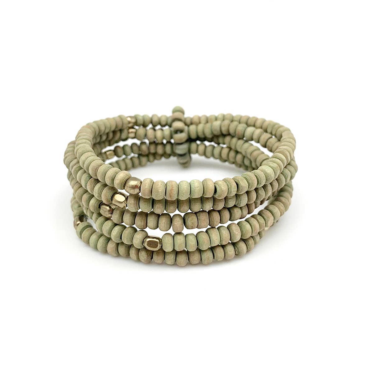 Sachi Artistic Multi - Strand Bracelet in Trendy Sage Green