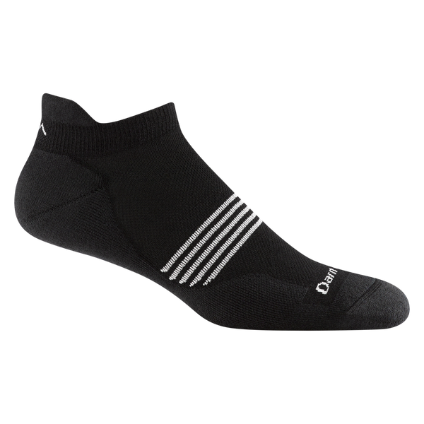 Darn Tough Men's Black Lightweight Element No Show Tab Running Socks for Optimal Performance