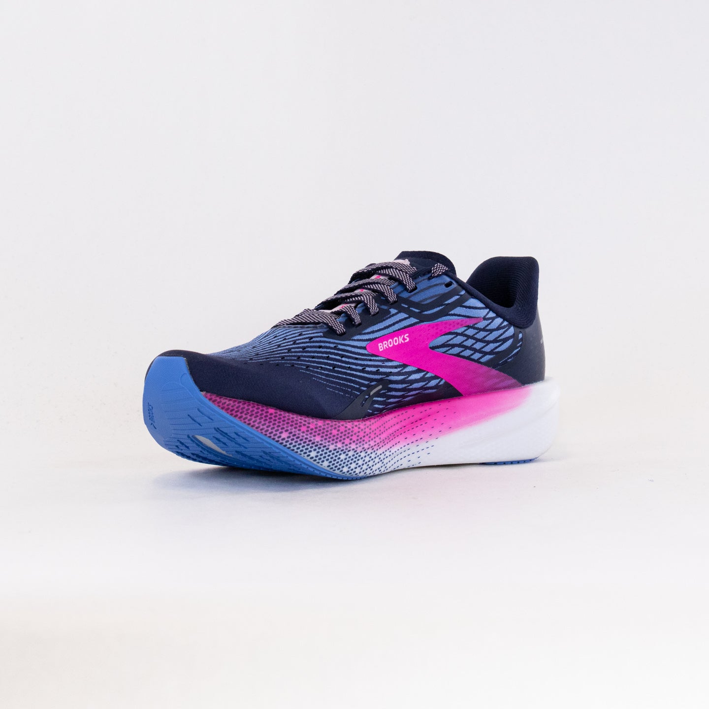 Women's Brooks Hyperion Max Road - Running Shoes in Peacoat, Marina Blue, and Pink Glo