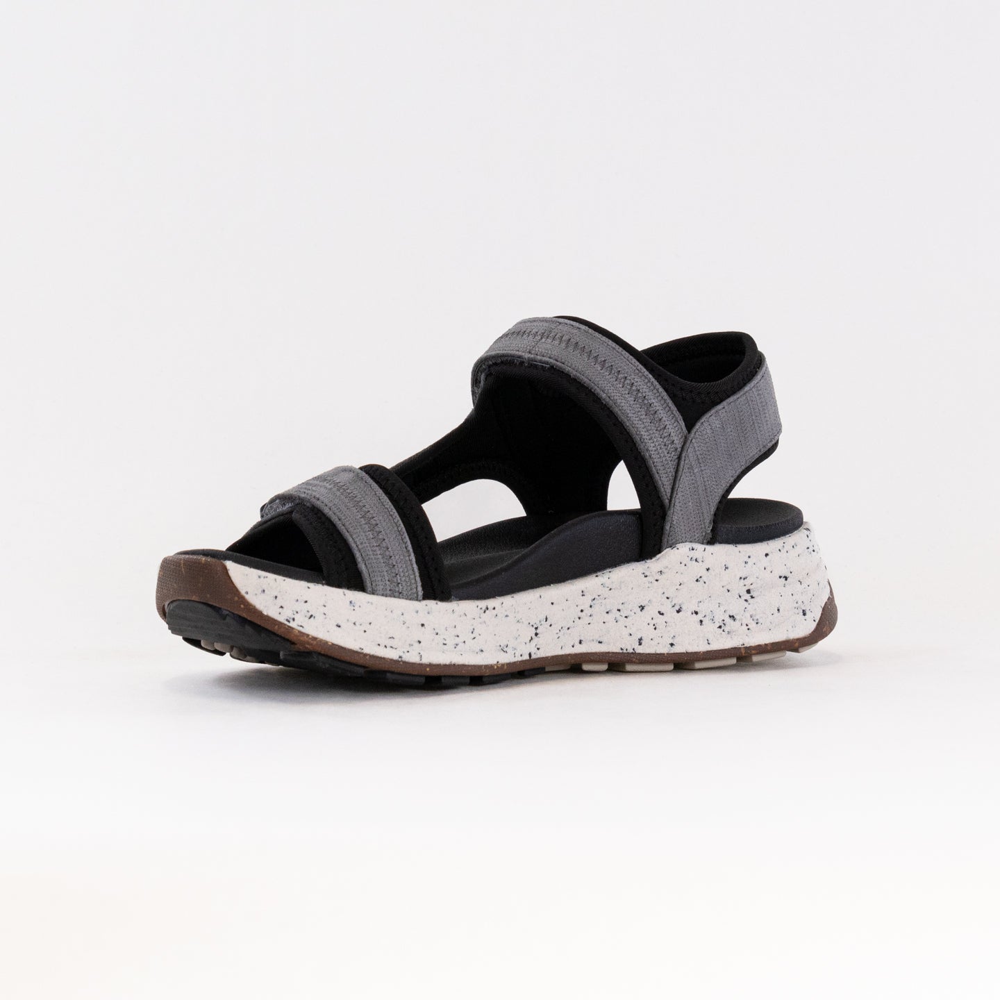 Women's Grey Embossed Taos Super Side Sandals - Water-Friendly & Functional