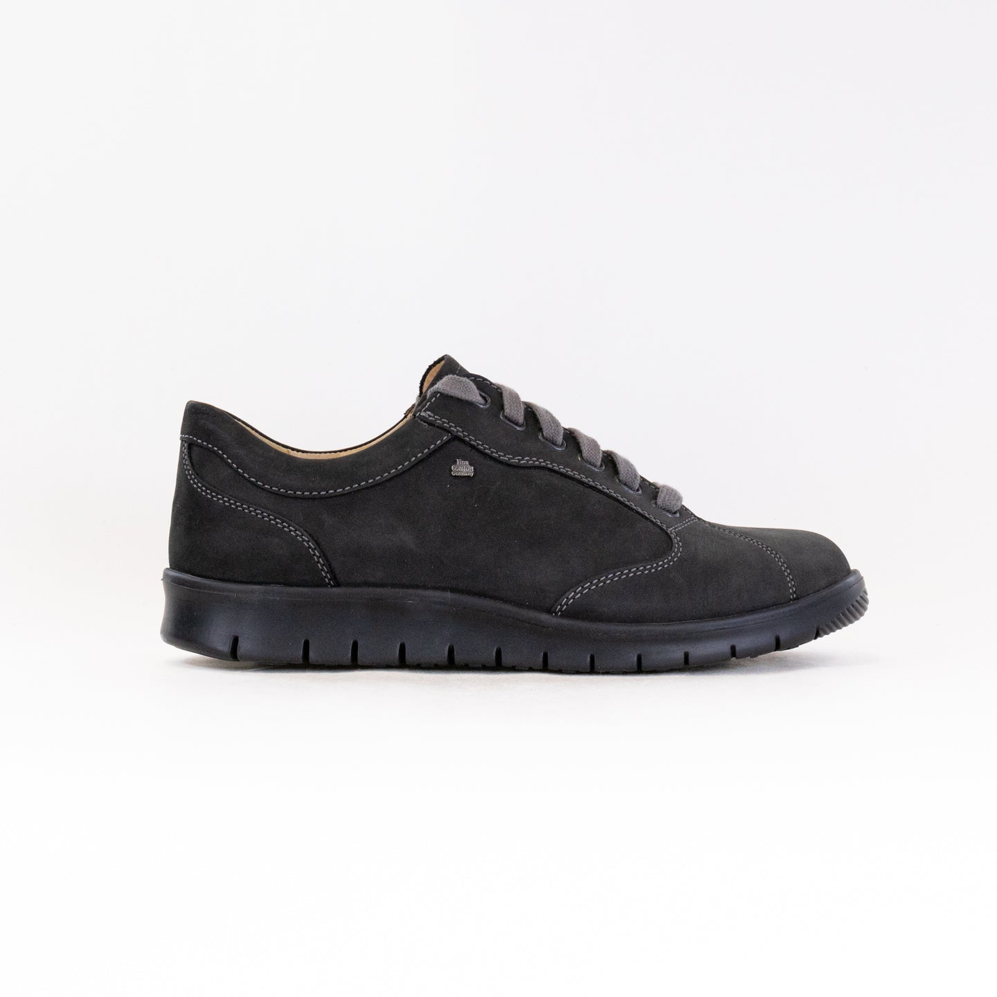 Men's Finn Comfort Chennai Black Leather Lace - Up Shoes