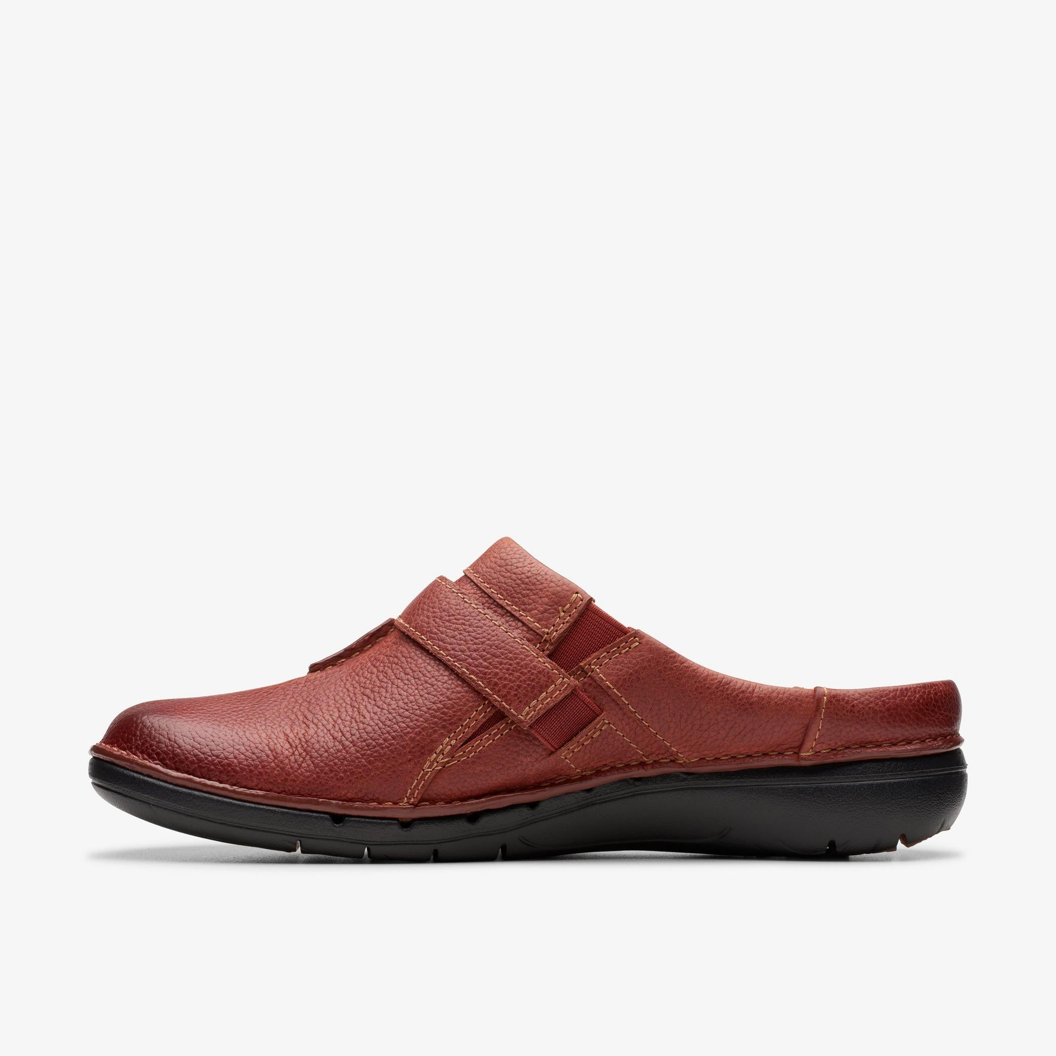 Clark's Women's Unstructured® Chestnut Leather Mule - Un Loop Ease