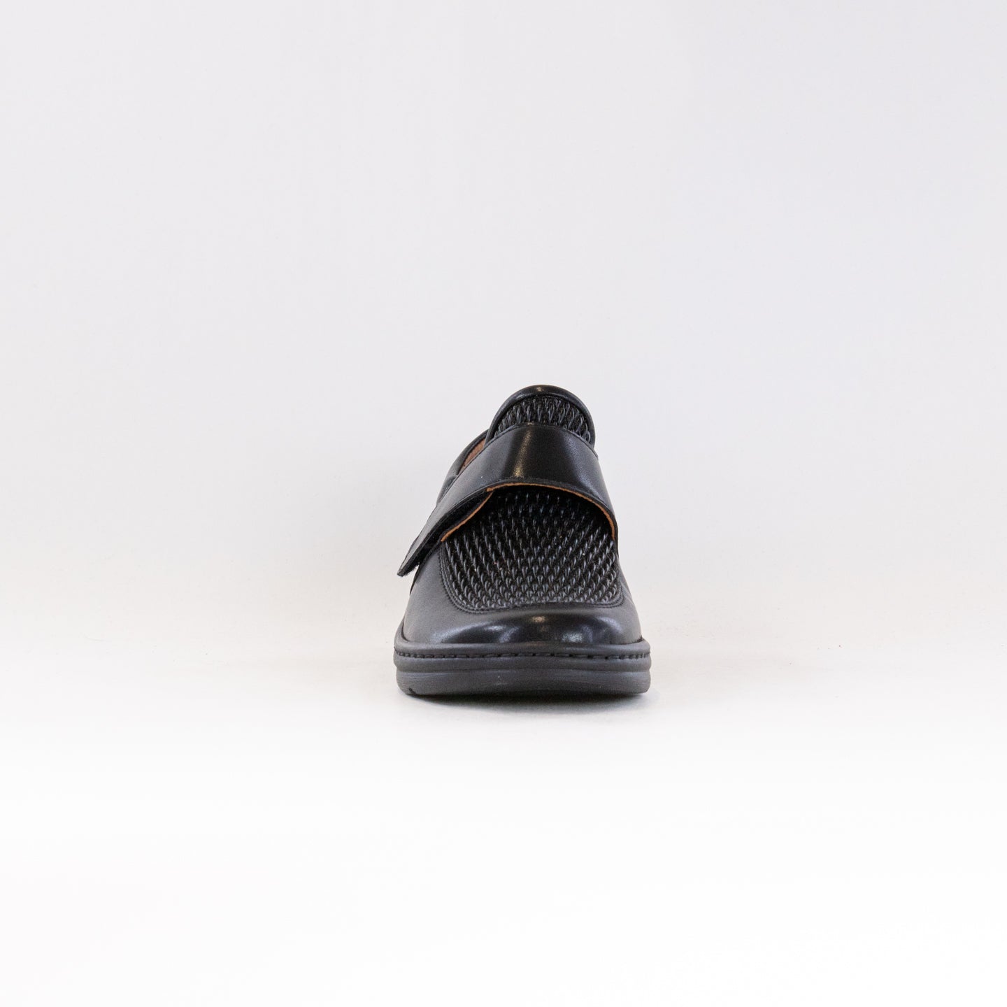 V-Italia 1219 Women's Black Leather Fashionable Comfortable Shoes