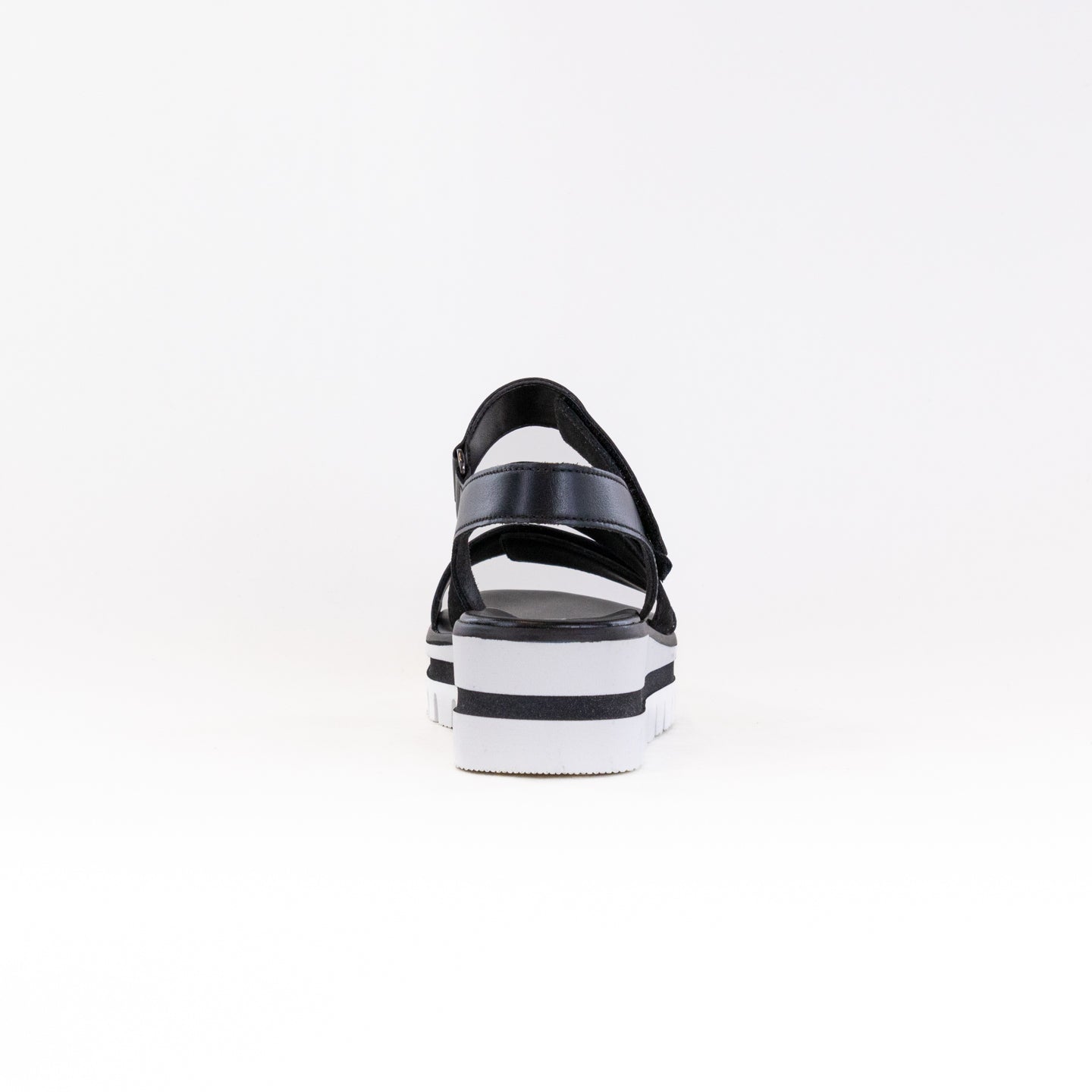 Gabor Women's Black Combination Leather Wedge Sandal Model 24.660.27 for Stylish and Comfortable Wear