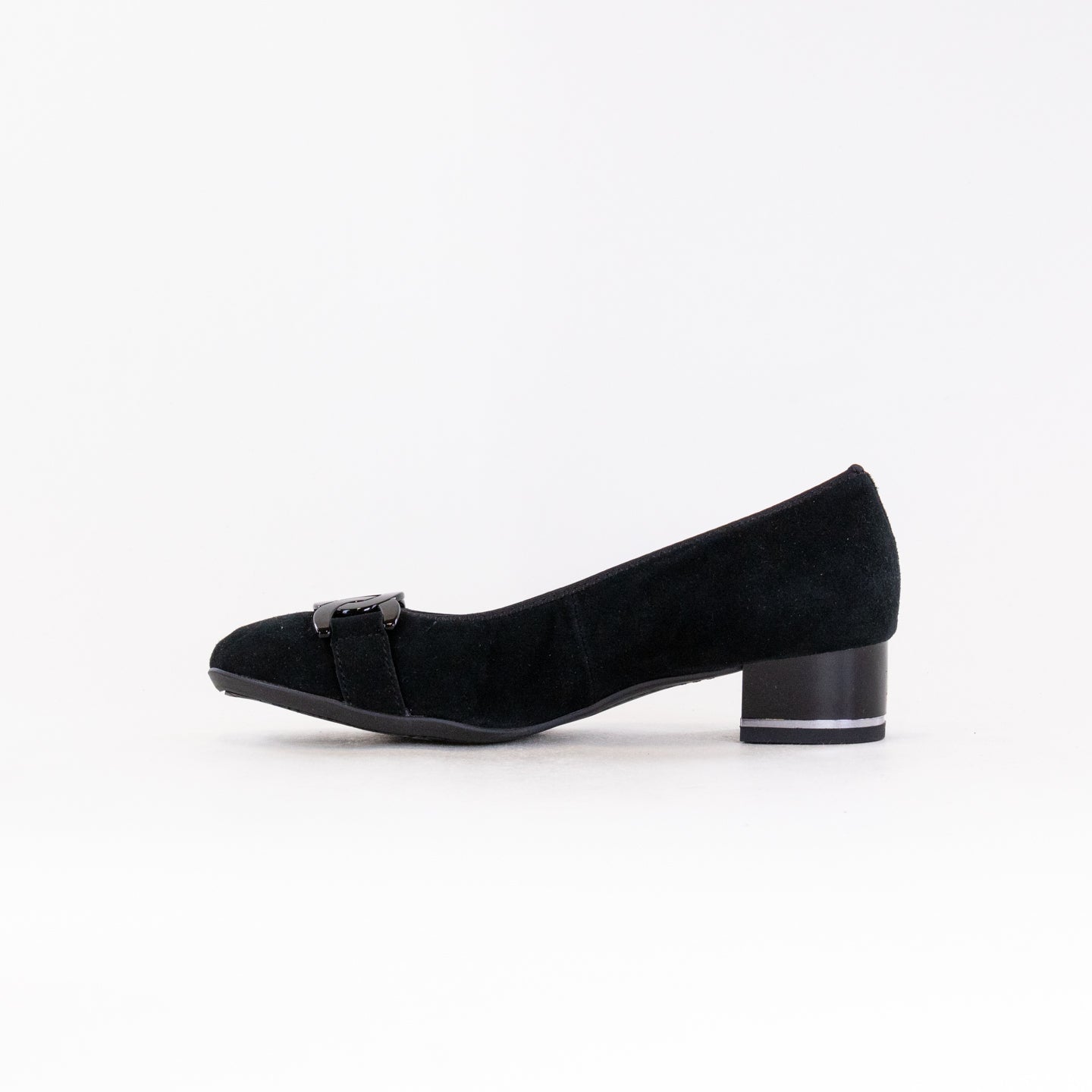 Women's Elegant Ara Gallant Black Suede High - Heel Pumps