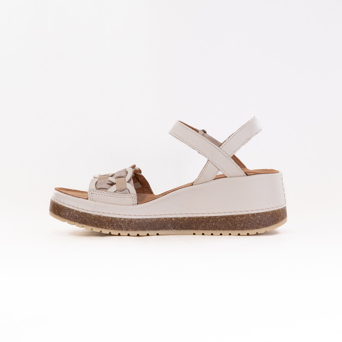 Women's Clarks Kassanda Bar Sandals in Cream Multi - A Perfect Blend of Style and Comfort