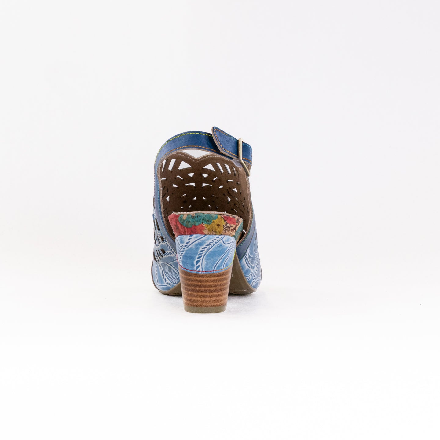 Spring Step L'Artiste Women's Fashionable Eclipsing Sandals in Blue Multi