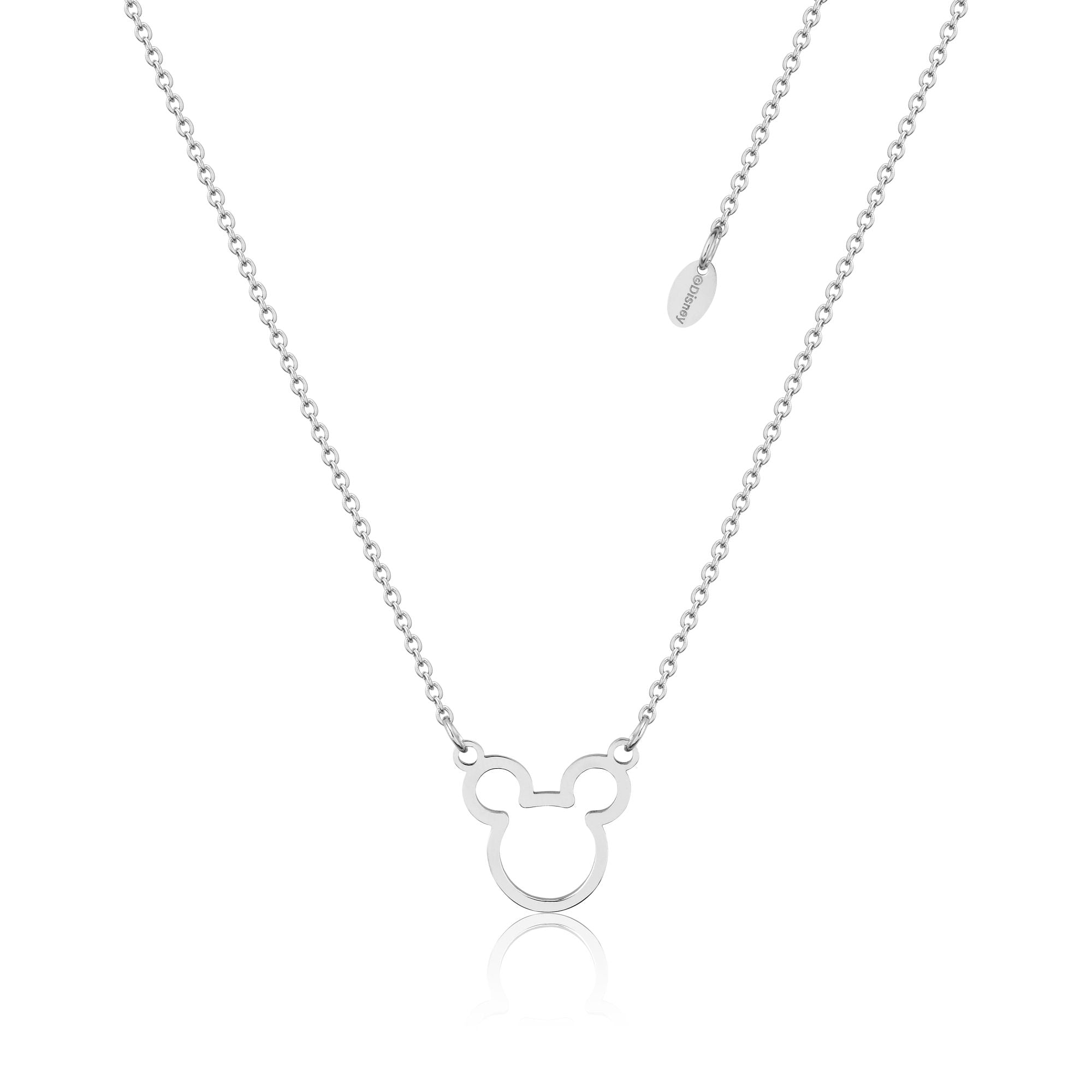 47cm Stainless Steel Disney Mickey Mouse Outline Necklace