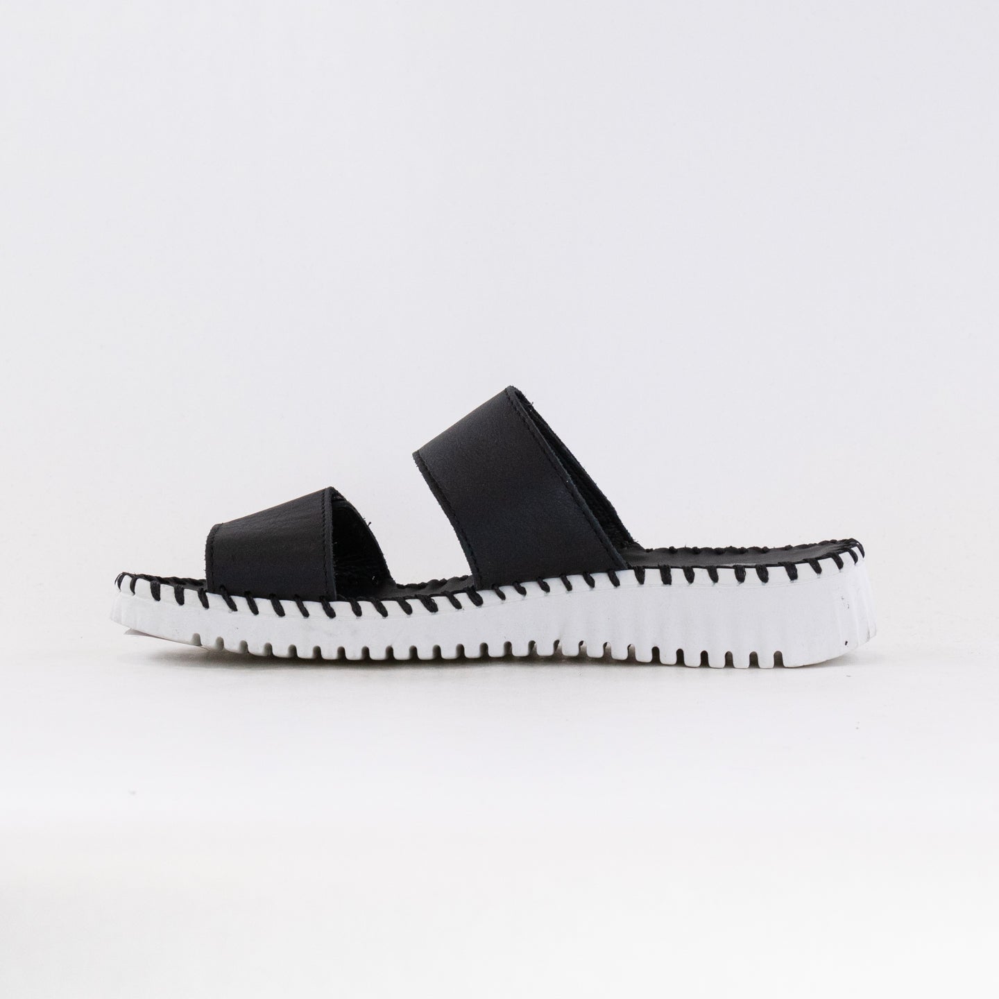 Eric Michael Women's Black Leather Angie Sandals - Comfortable & Stylish