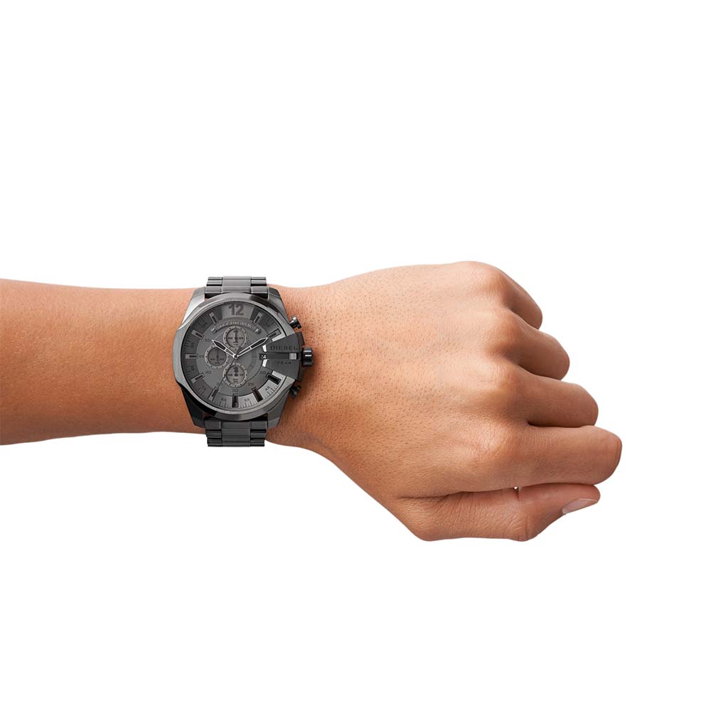 Diesel Gunmetal Grey DZ4282 Mega Chief Quartz Chronograph Watch