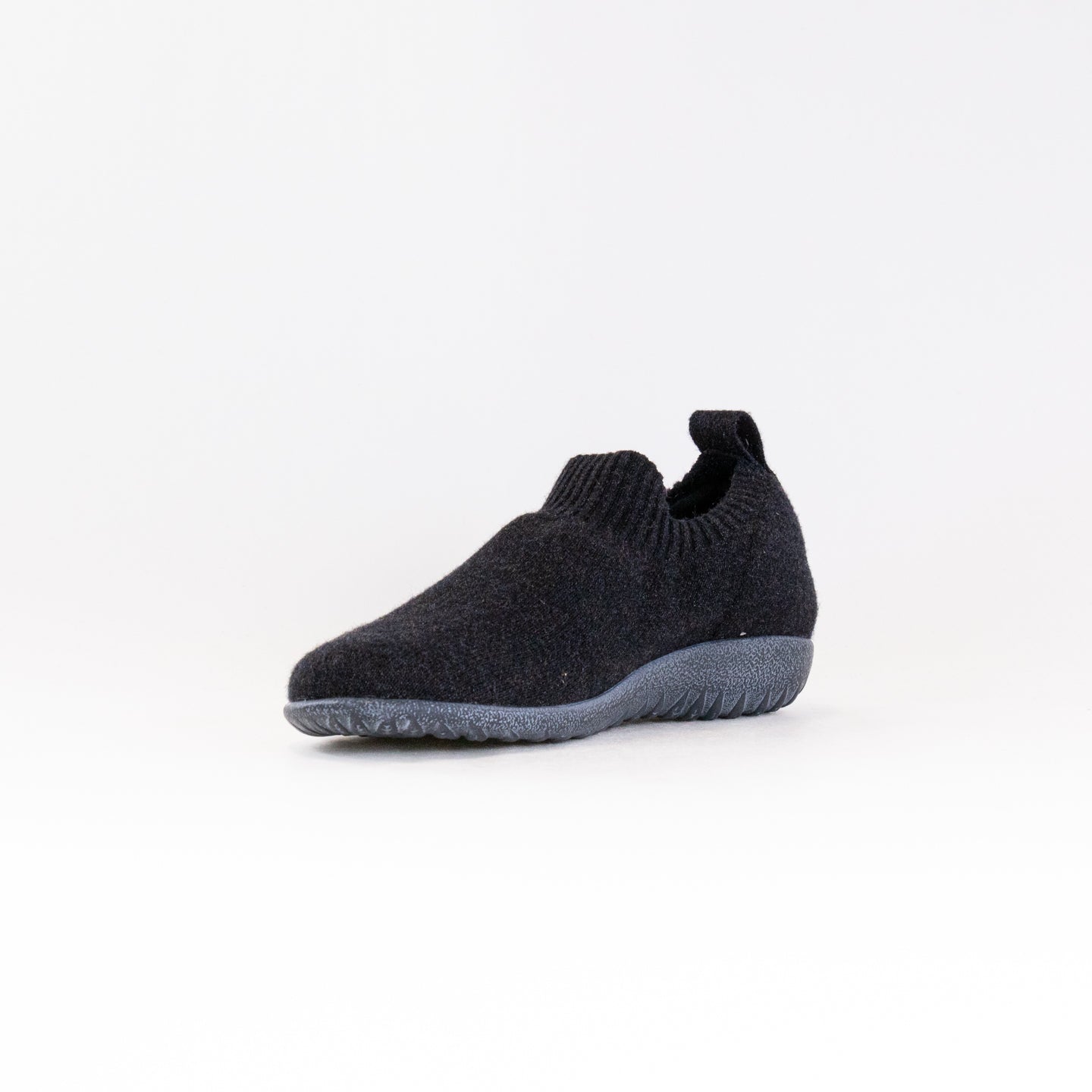 Naot Women's Nuku Slip-On Shoes - Black Knit with Gray Accents