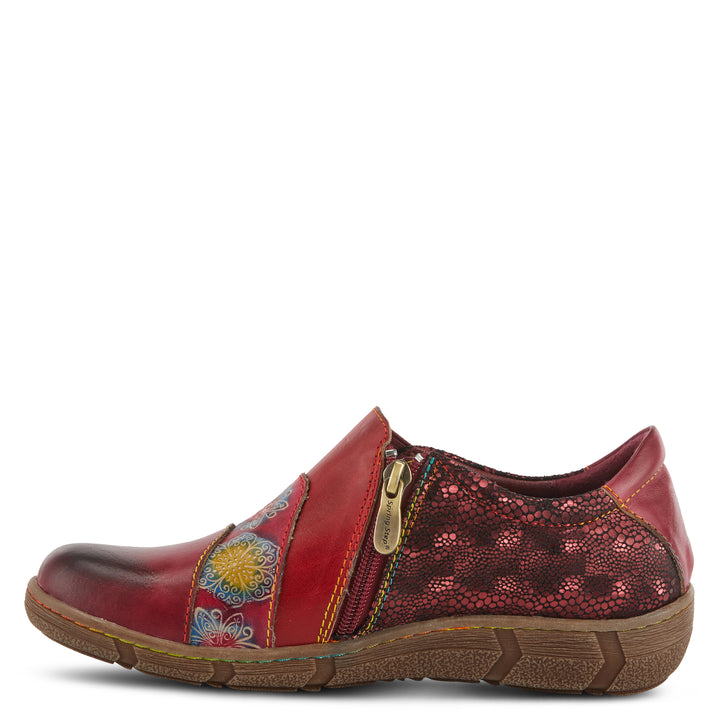 L'Artiste Women's Lata Cabernet Multi - Unique Hand - painted Closed - back Clogs