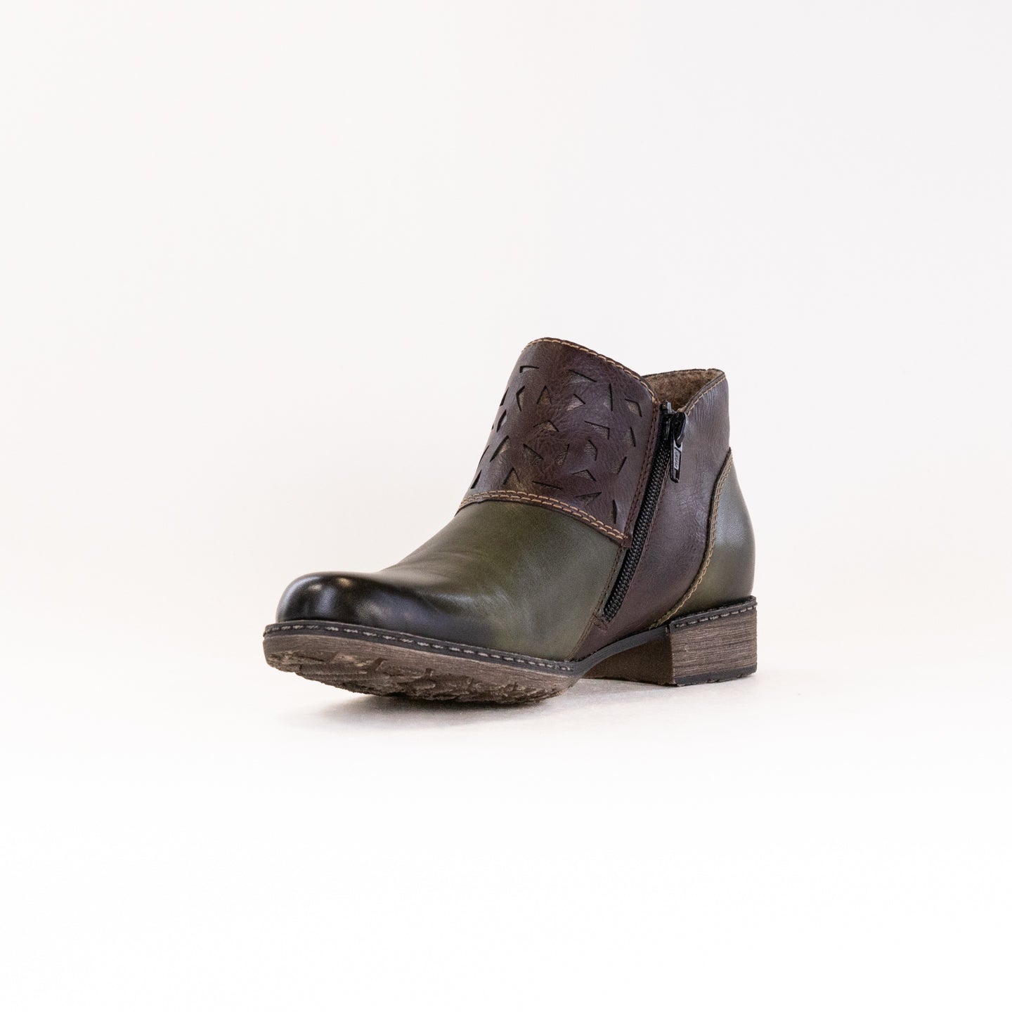 Women's Green Multi - Leather Remonte D4360 - 54 Stylish Boots