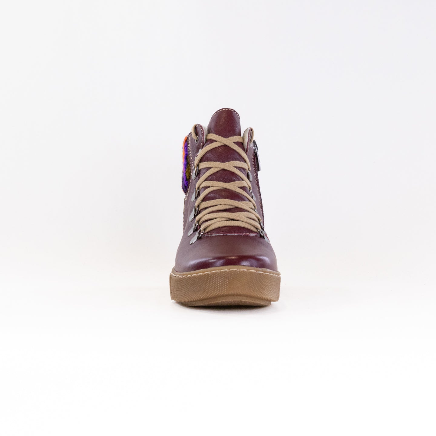 V-Italia Women's Kiki High-Top Comfort Walking Shoes in Bordo Color