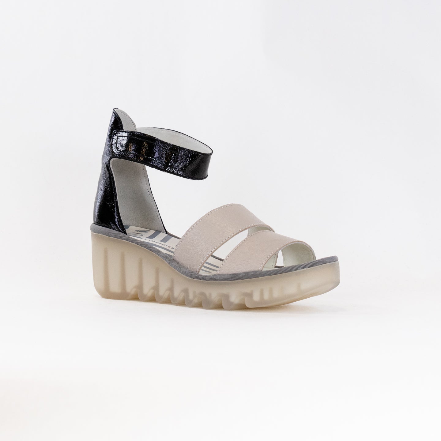 Fly London Women's BONO290FLY Wedge Sandals - Cloud/Black