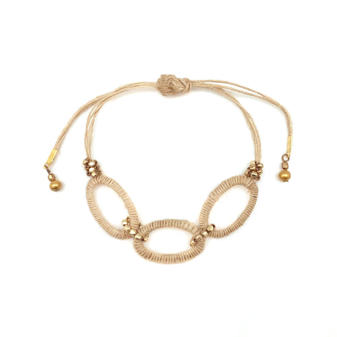 Sachi Bohemian Neutrals Style Bracelet with a Unique Links Pull Tie Design for Effortless Accessorizing