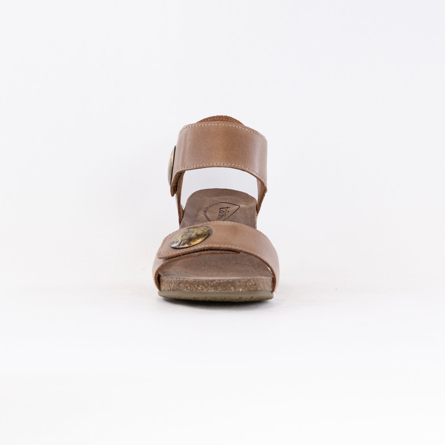 Women's Taos Carousel 3 Wedge Sandals in Tan Full - Grain Italian Leather