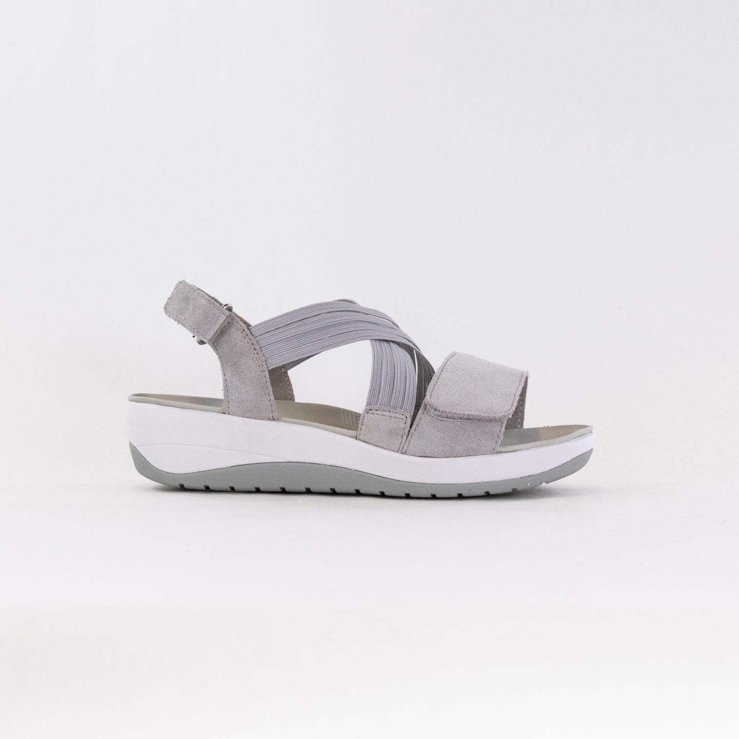 Women's Adjustable Ara Niles Platform Sandal in Pebble Color