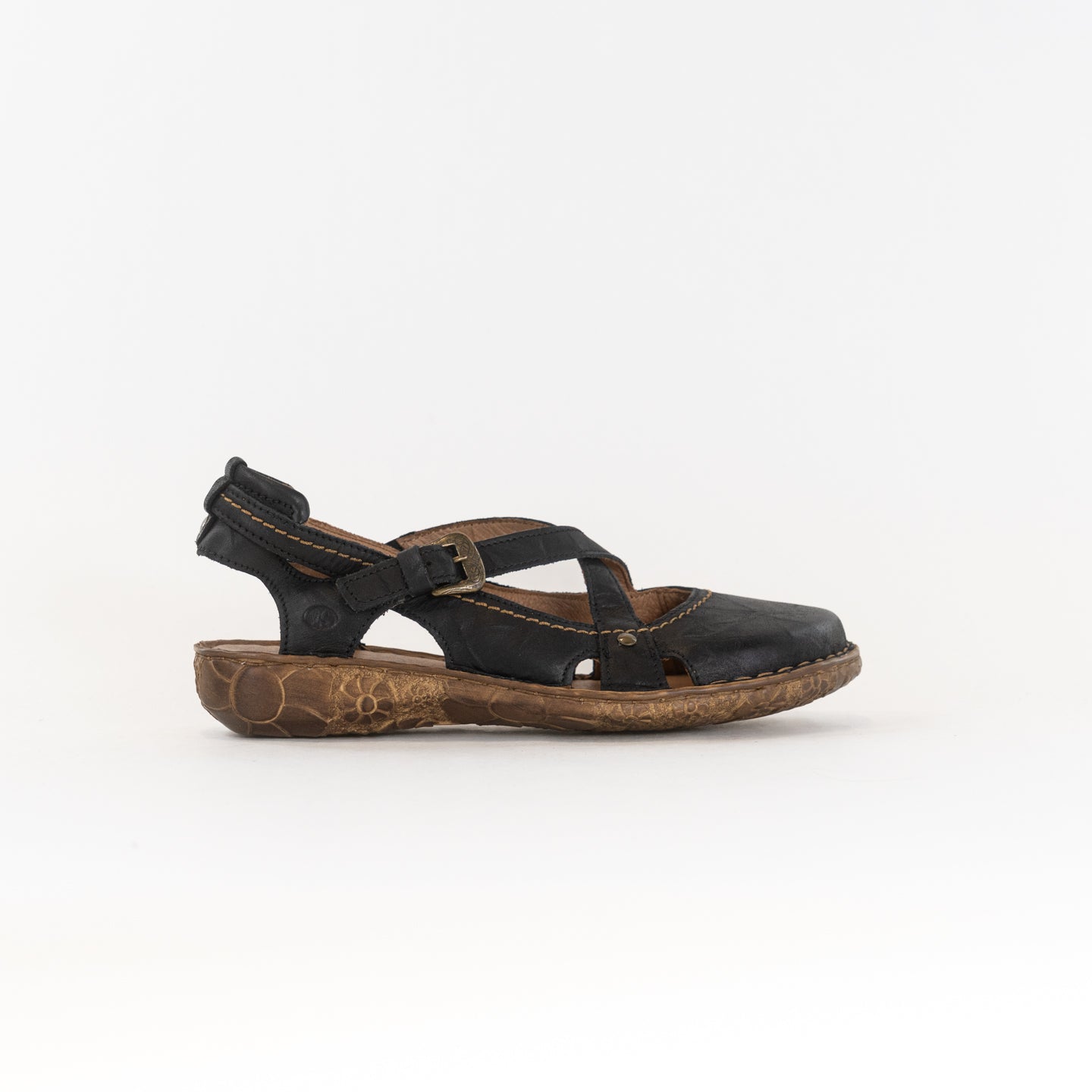 Josef Seibel Women's Rosalie 13 Closed-Toe Open-Back Black Sandals
