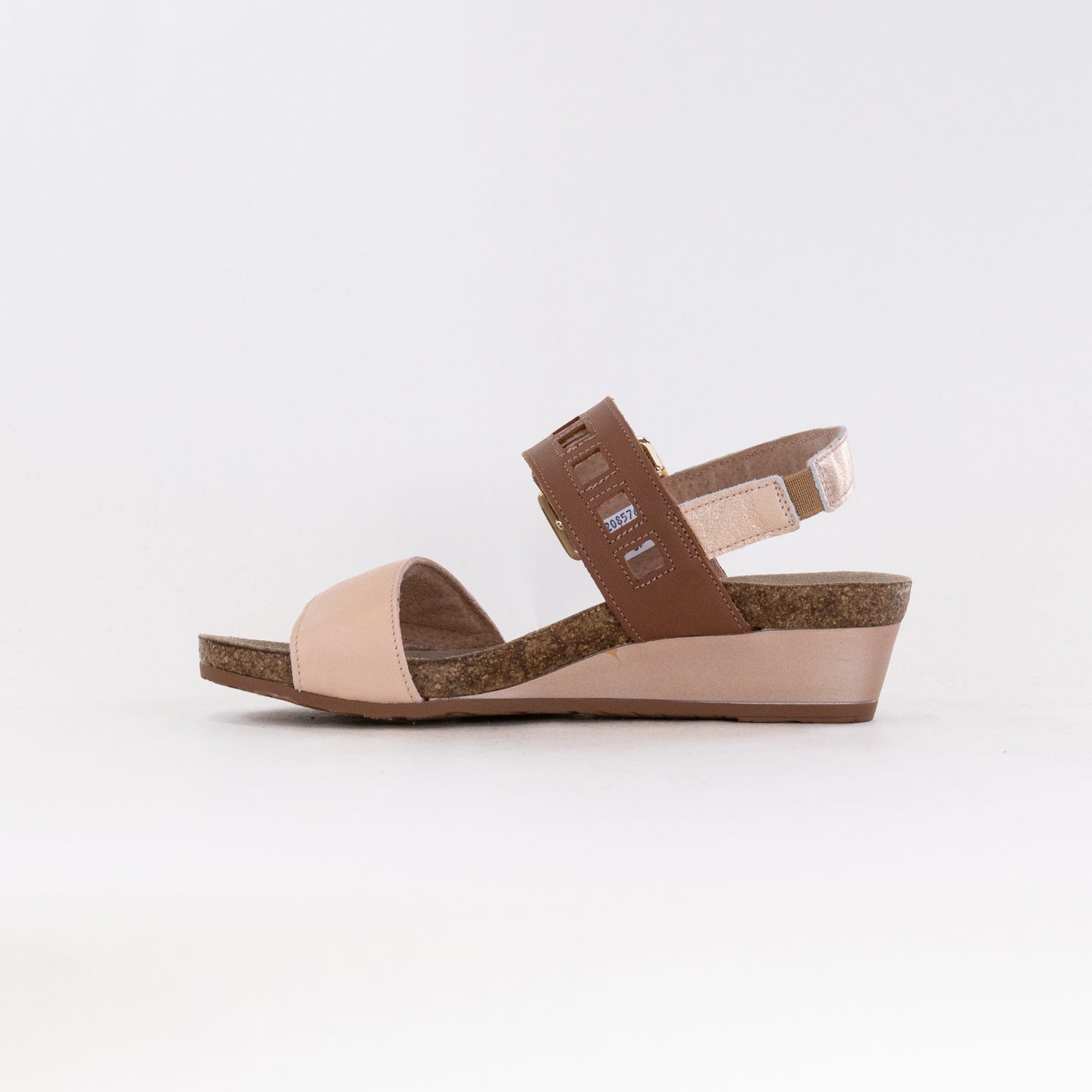 Naot Women's Dynasty Sandals in Pale Blush, Caramel, and Soft Rose Gold Shades
