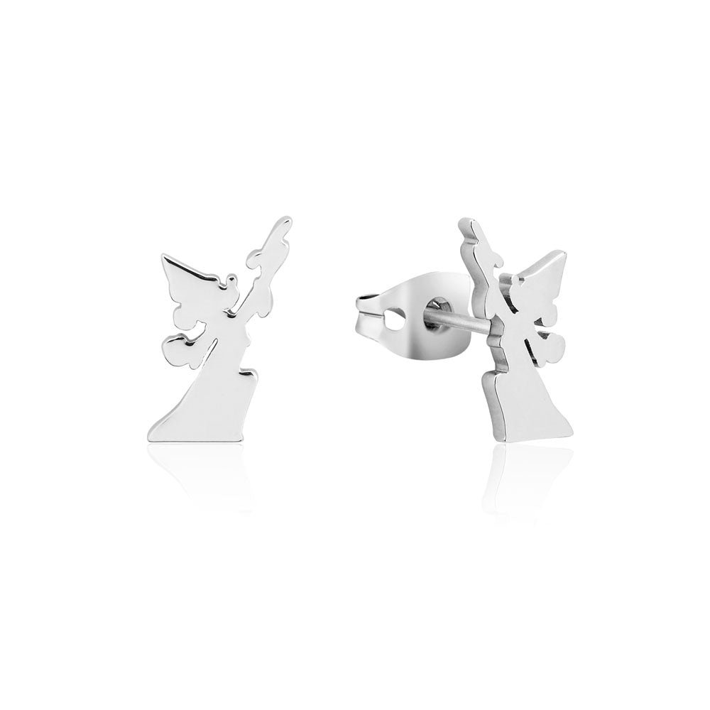 Disney Fantasia 15mm White Gold Plated Stud Earrings - Mickey Reach For The Stars