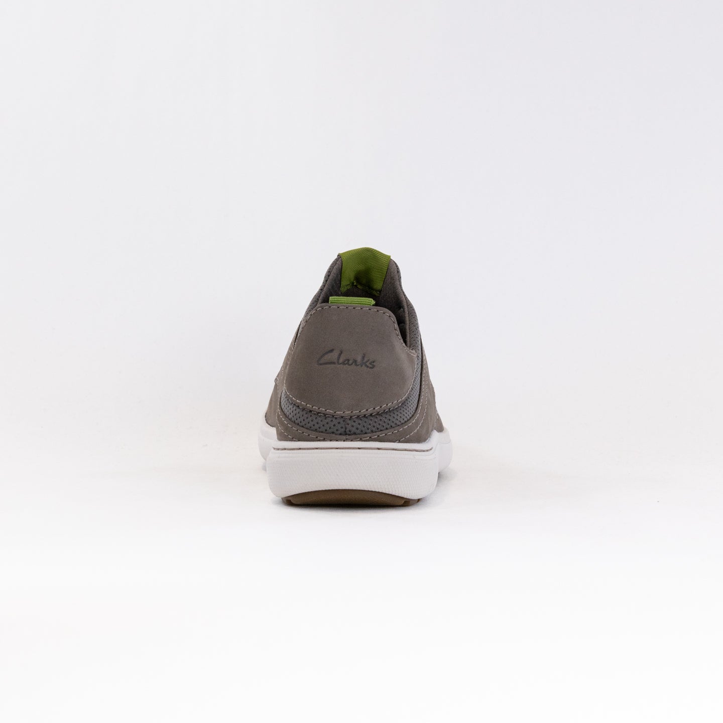 Men's Clarks Mapstone Easy - Dark Grey Nubuck Leather Comfortable Lace - up Sneakers