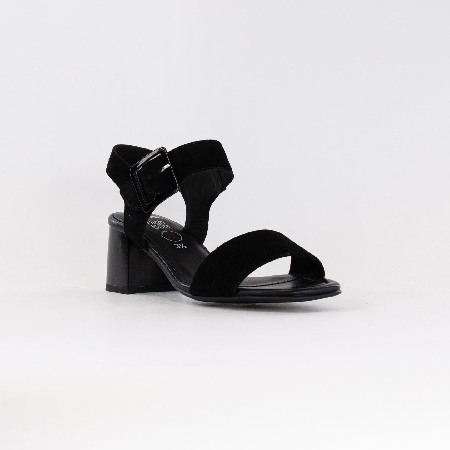 Black Women's Ara Bethel Dress Sandal 12-20507-01 with Stylish Buckle