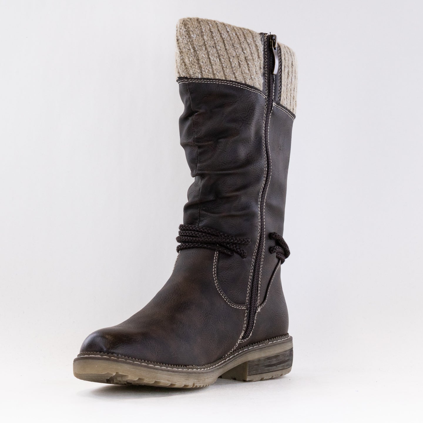 Women's Dark Brown Spring Step Acaphine Water-Resistant Boots