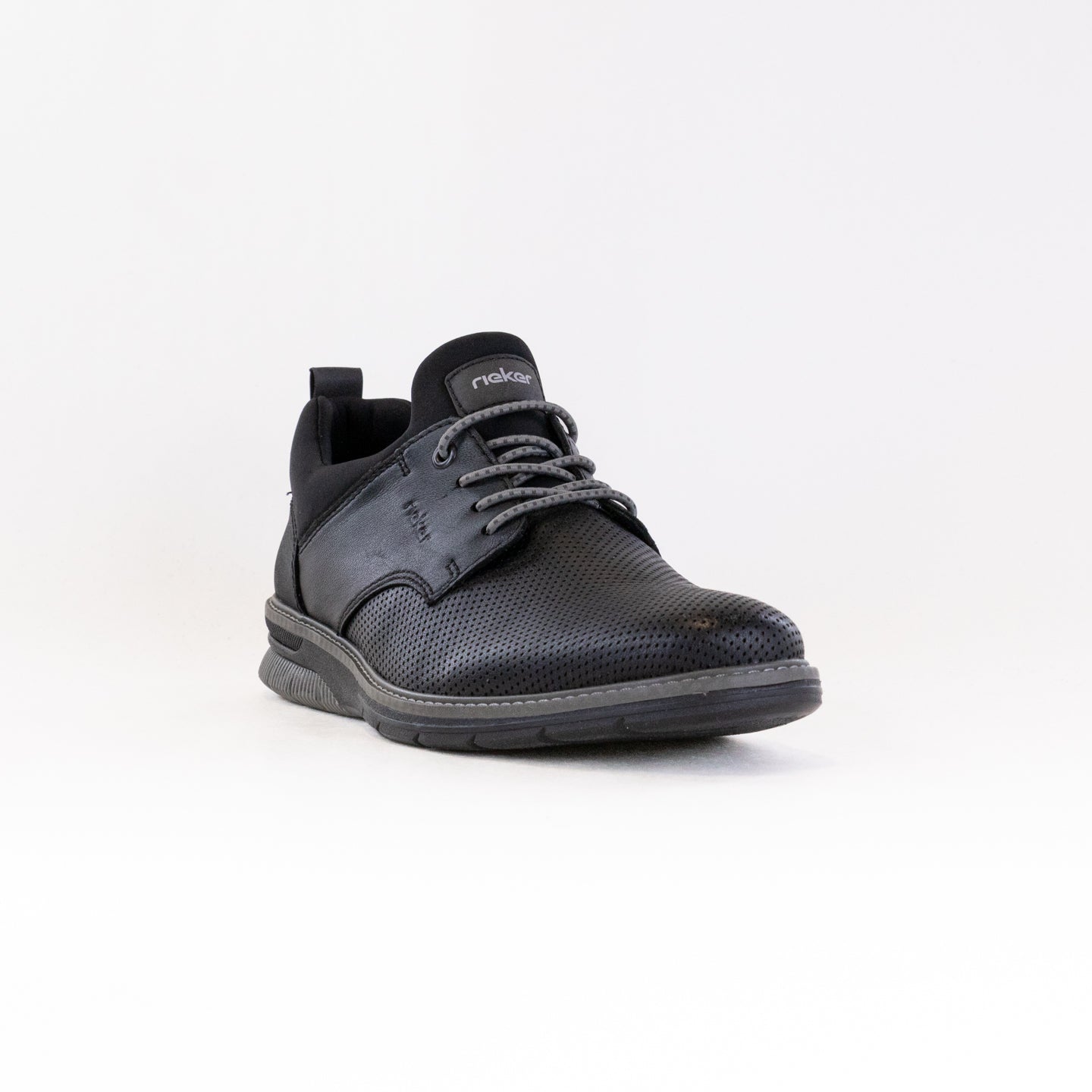 Men's Rieker Dustin 50 Oxford Shoes - Black/Black Color Combination