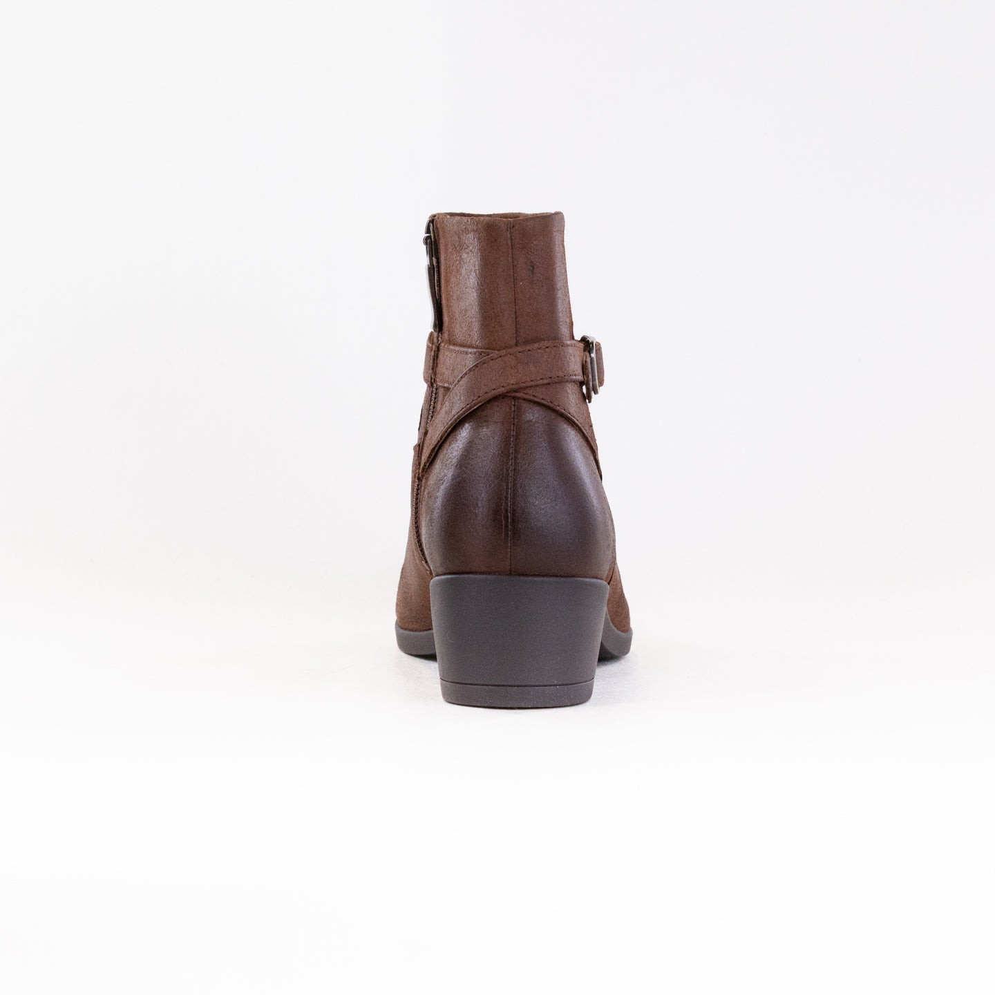 Dansko Women's Cagney Brown Burnished Suede Leather Booties
