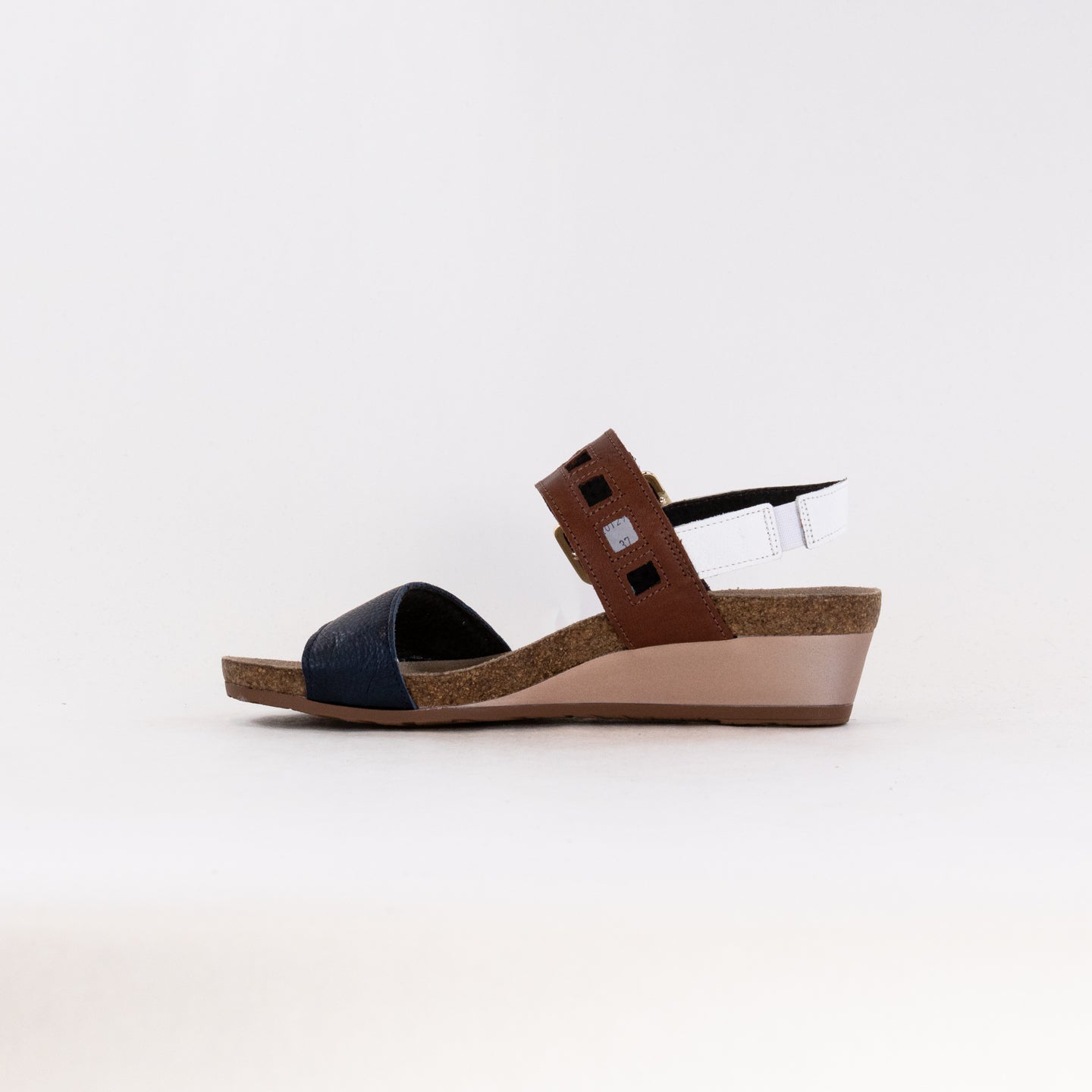 Naot Women's Dynasty Sandals - Soft Ink, Soft White, and Chestnut Colors