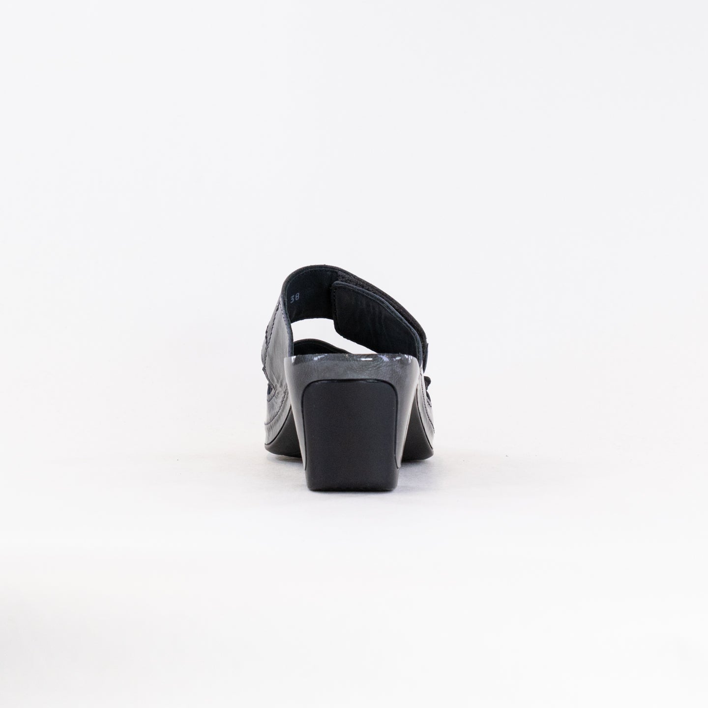 Vital Joy Women's Mule Sandals in Apache Grey Nubuck and Patent Leather Style