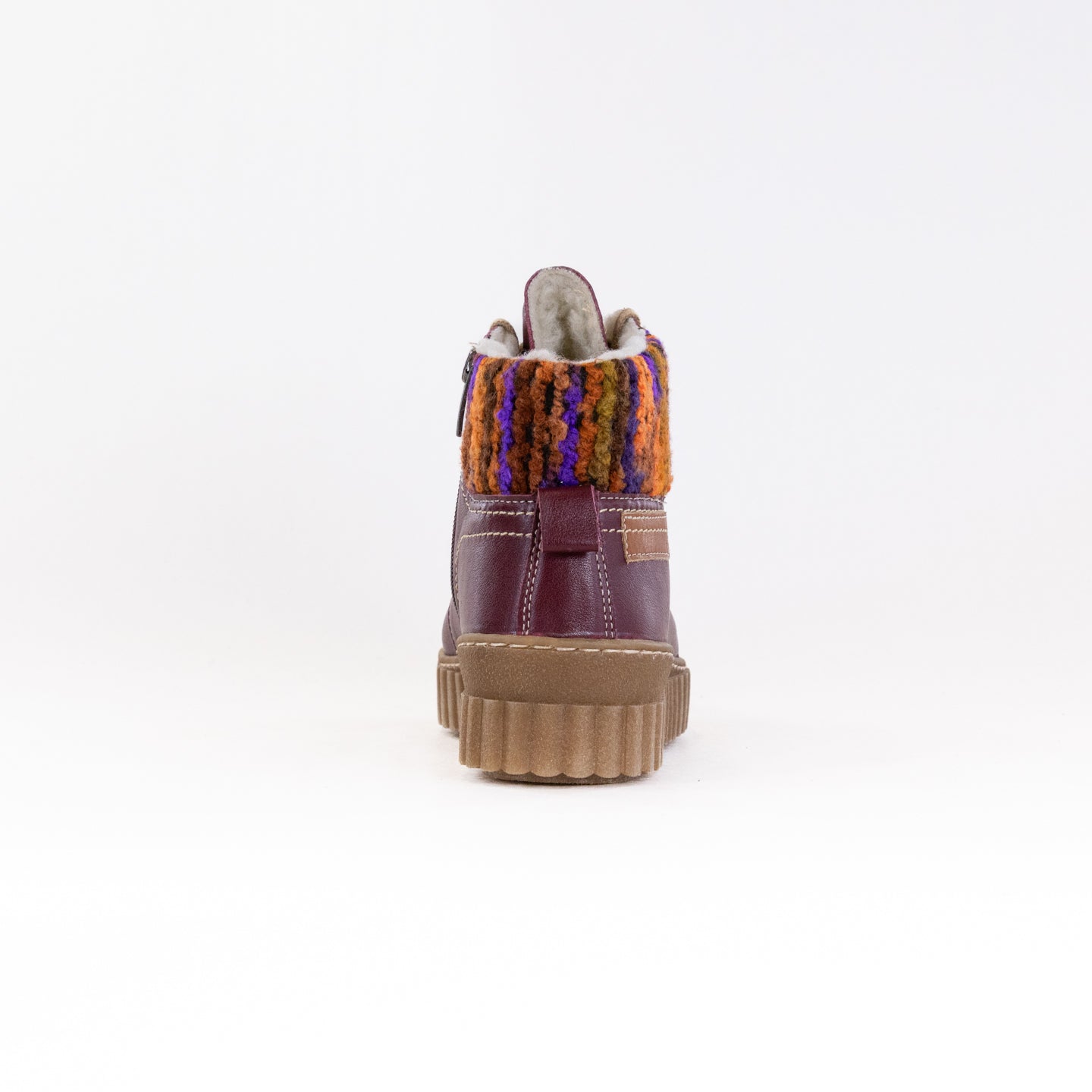 V-Italia Women's Kiki High-Top Comfort Walking Shoes in Bordo Color