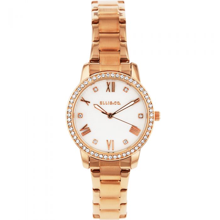 Ellis & Co 'Alena' Crystal Set Wristwatch